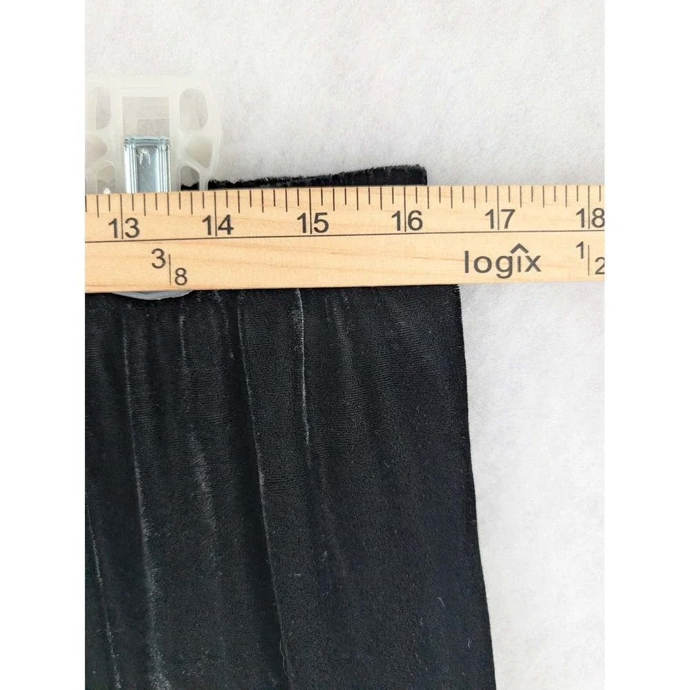 White Stag Velvet Tiered Maxi Skirt XL Petite Black Ruffle Boho Whimsigoth
